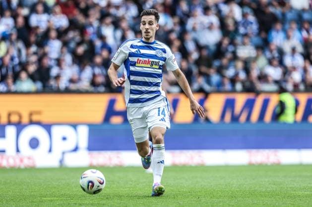 Sports, football, 3 Liga season 2025 2026 8 matchday MSV Duisburg FC Ingolstadt 04 27 09 2025, schauinsland reisen arena Conor Noß MSV Duisburg,14 Duisburg schauinsland reisen arena Nordrhein Westfalen Germany