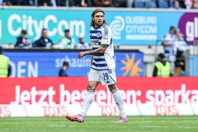 Sports, football, 3 league season 2025 2026 8 matchday MSV Duisburg FC Ingolstadt 04 27 09 2025, schauinsland reisen arena Joshua Bitter MSV Duisburg, 29 Duisburg schauinsland reisen arena North Rhine-Westphalia Germany