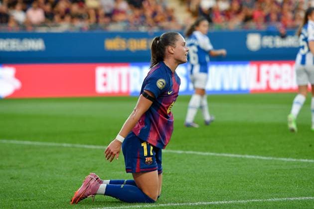 FC Barcelona, Barca v RCD ESPANYOL. JOHAN CRUYFF STADIUM,BARCELONA. September 27,2025 FC BARCELONA vs RCD ESPANYOL. September 25,2025 Pajor (17) of FC Barcelona during the match between FC Barcelona and Real Sociedad corresponding to the fifth day of the La Liga F Moeve at the Johan Cruyff Stadium in Barcelona, Spain, on September 27, 2025. Barcelona ESP Copyright: xS.xRosx