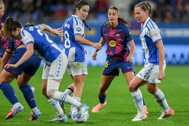 FC Barcelona, Barca v RCD ESPANYOL. JOHAN CRUYFF STADIUM,BARCELONA. September 27,2025 FC BARCELONA vs RCD ESPANYOL. September 25,2025 Clara Serrajordi (16) of FC Barcelona during the match between FC Barcelona and Real Sociedad corresponding to the fifth day of the La Liga F Moeve at the Johan Cruyff Stadium in Barcelona, Spain, on September 27, 2025. Barcelona ESP Copyright: xS.xRosx