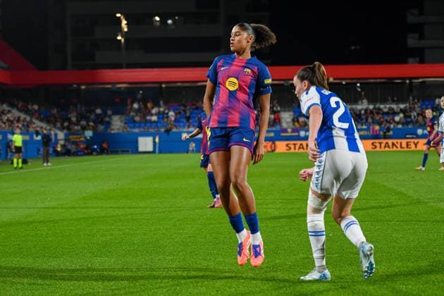 FC Barcelona, Barca v RCD ESPANYOL. JOHAN CRUYFF STADIUM,BARCELONA. September 27,2025 FC BARCELONA vs RCD ESPANYOL. September 25,2025 Sydney (6) of FC Barcelona during the match between FC Barcelona and Real Sociedad corresponding to the fifth day of the La Liga F Moeve at the Johan Cruyff Stadium in Barcelona, Spain, on September 27, 2025. Barcelona ESP Copyright: xS.xRosx