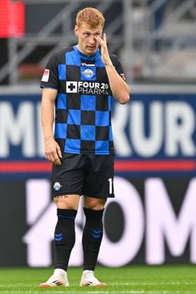 Paderborn, Home Deluxe Arena, 27 09 25, GER, Herren, 2 Bundesliga, Saison 2025 2026, SC Paderborn 07 1 FC Kaiserslautern Bild Laurin CURDA Paderborn DFL regulations prohibit any use of photographs as image sequences and or quasi video NRW Germany