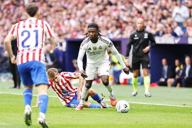 Eduardo Camavinga (Real), SEPTEMBER 27, 2025 - Football Soccer : Spanish LaLiga EA Sports match between Club Atletico de Madrid - Real Madrid CF at the Estadio Riyahd Air Metropolitano in Madrid, Spain. Noxthirdxpartyxsales  aflo_305028146