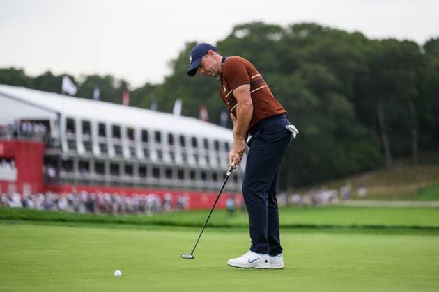 250927 Rory McIlroy of Team Europe during a fourball match on day 2 of The Ryder Cup on September 27, 2025 in New York Photo Jesper Zerman BILDBYRAN kod JZ JZ0618 golf ryder cup day 2 bbeng  Copyright: JESPERxZERMAN BB250927JZ117