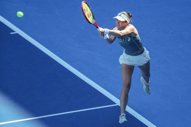 BEIJING, CHINA - SEPTEMBER 28: Eva Lys of Germany returns a shot in the Women s Singles Round of 32 match against Elena Rybakina of Kazakhstan on day 7 of the 2025 China Open at National Tennis Center on September 28, 2025 in Beijing, China.  Copyright: xVCGx 111593675272