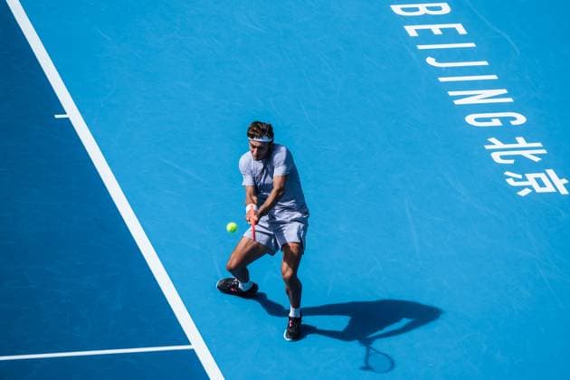 BEIJING, CHINA - SEPTEMBER 28: Flavio Cobolli of Italy returns a shot in the Men s Singles Round of 16 match against Learner Tien of the United States on day 7 of the 2025 China Open at National Tennis Center on September 28, 2025 in Beijing, China.  Copyright: xVCGx 111593680707