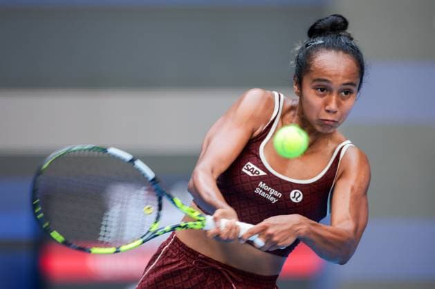 BEIJING, CHINA - SEPTEMBER 28: Leylah Fernandez of Canada competes in the Women s Singles Round of 32 match against Coco Gauff of the United States on day 7 of the 2025 China Open at National Tennis Center on September 28, 2025 in Beijing, China.  Copyright: xVCGx 111593698829