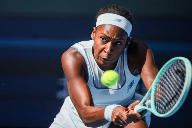 BEIJING, CHINA - SEPTEMBER 28: Coco Gauff of the United States competes in the Women s Singles Round of 32 match against Leylah Fernandez of Canada on day 7 of the 2025 China Open at National Tennis Center on September 28, 2025 in Beijing, China.  Copyright: xVCGx 111593684617
