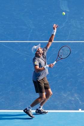 September 28, 2025, Tokyo, Japan: Jenson Brooksby of the USA in action against Denmark s Holger Rune during their quarterfinal match at the Japan Open Tennis Championships at Ariake Colosseum in Tokyo. The tournament runs from September 22 to 30. Brooksby won 6-3, 6-3. Tokyo Japan - ZUMAm191 20250928_aap_m191_036 Copyright: xRodrigoxReyesxMarinx