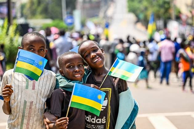 fans during the elite men road race (267,5 km) at the cycling road World Championships in Kigali, Rwanda, Sunday 28 September 2025. The 2025 UCI Road World Championships take place from 21 to 28 September in Kigali, Rwanda. DIRKxWAEM  x135495962x
