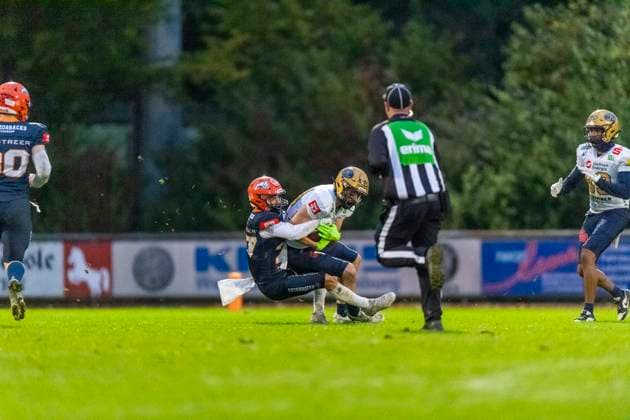 GER, ifm Ravensburg Razorbacks vs Dresden Monarchs, American Football, GFL, Season 2025, Playoffs, Semifinals, 27 09 2025, GER, ifm Ravensburg Razorbacks vs Dresden Monarchs, American Football, GFL, Season 2025, Playoffs, Semifinals, 27 09 2025 Weingarten Copyright: xEibner-Pressefoto FlorianxWolfx EP_FWF