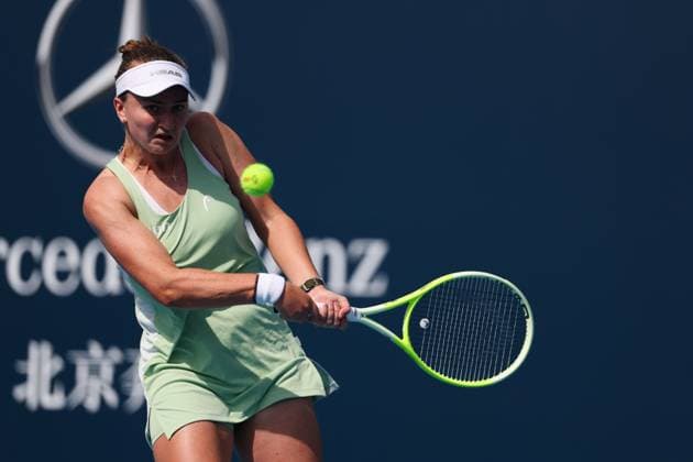 BEIJING, CHINA - SEPTEMBER 28: Barbora Krejcikova of Czechia competes in the Women s Singles Round of 32 match against McCartney Kessler of the United States on day 7 of the 2025 China Open at National Tennis Center on September 28, 2025 in Beijing, China.  Copyright: xVCGx 111593684994