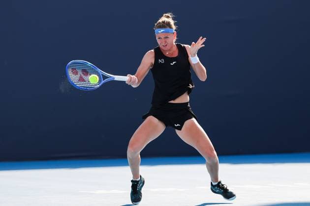 BEIJING, CHINA - SEPTEMBER 28: Marie Bouzkova of the Czech Republic competes in the Women s Singles Round of 32 match against Veronika Kudermetova on day 7 of the 2025 China Open at National Tennis Center on September 28, 2025 in Beijing, China.  Copyright: xVCGx 111593705186