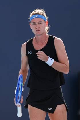 BEIJING, CHINA - SEPTEMBER 28: Marie Bouzkova of the Czech Republic competes in the Women s Singles Round of 32 match against Veronika Kudermetova on day 7 of the 2025 China Open at National Tennis Center on September 28, 2025 in Beijing, China.  Copyright: xVCGx 111593705212