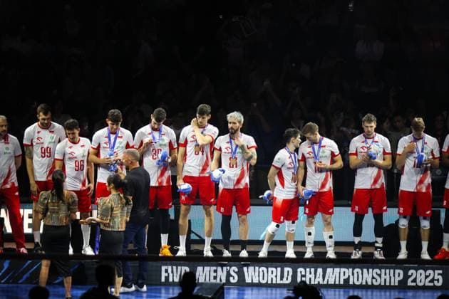 2025.09.28 Pasay City Manila siatkowka mezczyn Mistrzostwa Swiata FIVB 2025 Czechy - Polska N z FIVB Men s World Championship, WM, Weltmeisterschaft 2025 Czechia - Poland third place match bronze medalist mecz o trzecie miejsce medale brazowwe Wilredo Leon Bartosz Kurek radosc zwyciestwo winner win kibice Nicola Grbic doping Kamil Semeniuk Marcin Komenda Jakub Kochanowski Norbert Huber Bartosz Kurek Wilfredo Leon Jakub Popiwczak Foto Szymon Gorski PressFocus 2025.09.28 Pasay City Manila volleyball men FIVB Men s World Championship 2025 Czechy - Polska FIVB Men s World Championship 2025 Czechia - Poland third place match bronze medalist mecz o trzecie miejsce medale brazowwe Wilredo Leon Bartosz Kurek radosc zwyciestwo winner win kibice Nicola Grbic doping Kamil Semeniuk Marcin Komenda Jakub Kochanowski Norbert Huber Bartosz Kurek Wilfredo Leon Jakub Popiwczak Credit: Szymon Gorski PressFocus NEWSPIX.PL --- newspix.pl 