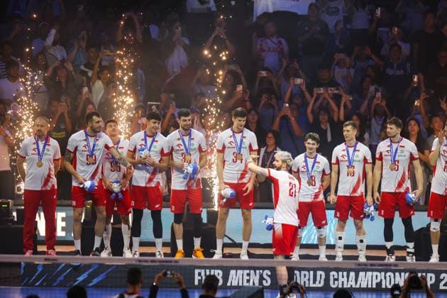 2025.09.28 Pasay City Manila siatkowka mezczyn Mistrzostwa Swiata FIVB 2025 Czechy - Polska N z FIVB Men s World Championship, WM, Weltmeisterschaft 2025 Czechia - Poland third place match bronze medalist mecz o trzecie miejsce medale brazowwe Wilredo Leon Bartosz Kurek radosc zwyciestwo winner win kibice Nicola Grbic doping Kamil Semeniuk Marcin Komenda Jakub Kochanowski Norbert Huber Bartosz Kurek Wilfredo Leon Jakub Popiwczak Foto Szymon Gorski PressFocus 2025.09.28 Pasay City Manila volleyball men FIVB Men s World Championship 2025 Czechy - Polska FIVB Men s World Championship 2025 Czechia - Poland third place match bronze medalist mecz o trzecie miejsce medale brazowwe Wilredo Leon Bartosz Kurek radosc zwyciestwo winner win kibice Nicola Grbic doping Kamil Semeniuk Marcin Komenda Jakub Kochanowski Norbert Huber Bartosz Kurek Wilfredo Leon Jakub Popiwczak Credit: Szymon Gorski PressFocus NEWSPIX.PL --- newspix.pl 