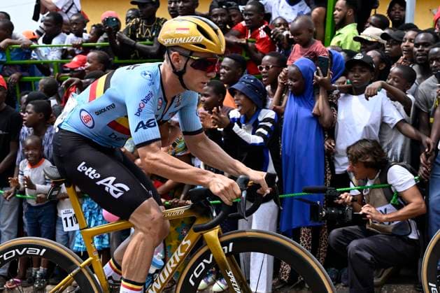 UCI 2025 Road World Championship, WM, Weltmeisterschaft Kigali 28 09 2025 KIGALI, RWANDA - SEPTEMBER 28 : Evenepoel Remco (BEL) during the Men Elite cycling road race of the UCI Road World Championships 2025 92nd edition an UCI World Championships cycling race of 267.5 km with start in Kigali and finish in Kigali on September 28, 2025 in Kigali, Rwanda, 28 09 2025 Kigali Rwanda  Copyright: xJanxDexMeuleneirx