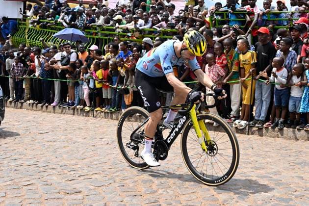 UCI 2025 Road World Championship, WM, Weltmeisterschaft Kigali 28 09 2025 KIGALI, RWANDA - SEPTEMBER 28 : Campenaerts Victor (BEL) during the Men Elite cycling road race of the UCI Road World Championships 2025 92nd edition an UCI World Championships cycling race of 267.5 km with start in Kigali and finish in Kigali on September 28, 2025 in Kigali, Rwanda, 28 09 2025 Kigali Rwanda  Copyright: xJanxDexMeuleneirx
