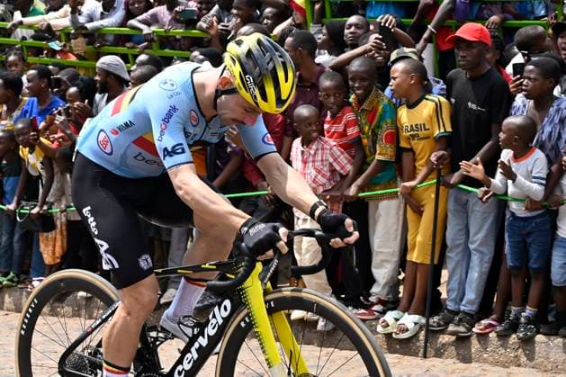 UCI 2025 Road World Championship, WM, Weltmeisterschaft Kigali 28 09 2025 KIGALI, RWANDA - SEPTEMBER 28 : Campenaerts Victor (BEL) during the Men Elite cycling road race of the UCI Road World Championships 2025 92nd edition an UCI World Championships cycling race of 267.5 km with start in Kigali and finish in Kigali on September 28, 2025 in Kigali, Rwanda, 28 09 2025 Kigali Rwanda  Copyright: xJanxDexMeuleneirx