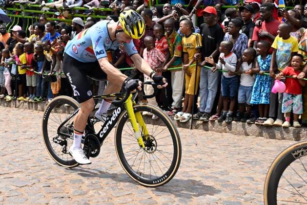 UCI 2025 Road World Championship, WM, Weltmeisterschaft Kigali 28 09 2025 KIGALI, RWANDA - SEPTEMBER 28 : Campenaerts Victor (BEL) during the Men Elite cycling road race of the UCI Road World Championships 2025 92nd edition an UCI World Championships cycling race of 267.5 km with start in Kigali and finish in Kigali on September 28, 2025 in Kigali, Rwanda, 28 09 2025 Kigali Rwanda  Copyright: xJanxDexMeuleneirx