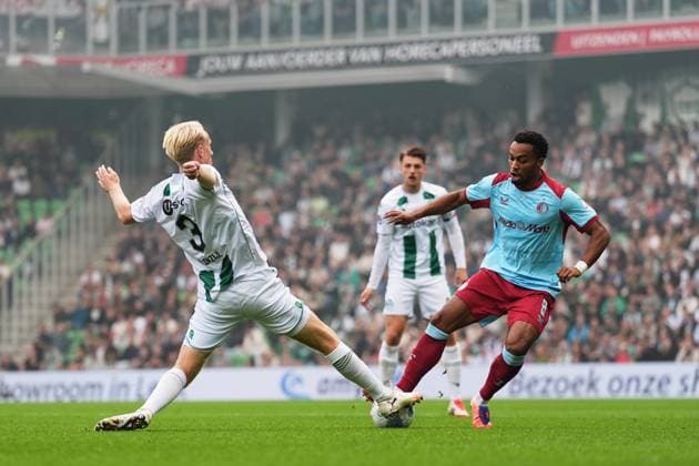 Eredivisie: FC Groningen v Feyenoord Rotterdam Groningen - Quinten Timber of Feyenoord during the seventh competition round of the 2025 2026 Eredivisie season. The match is set between FC Groningen and Feyenoord Rotterdam at De Euroborg on 28 September 2025 in Groningen, The Netherlands. Copyright: xTomxBodex