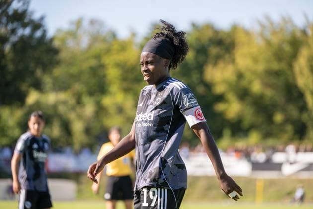 Soccer, Women, Season 2025 2026, DFB Pokal 1 Round , FC Viktoria 89 Berlin Eintracht Frankfurt, Nicole Anyomi Eintracht Frankfurt , 28 09 2025, Copyright: xMatthiasxKochx