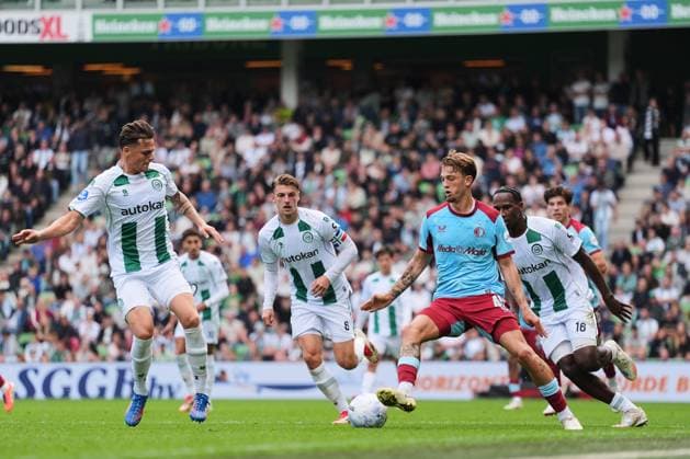 Eredivisie: FC Groningen v Feyenoord Rotterdam Groningen - Luciano Valente of Feyenoord during the seventh competition round of the 2025 2026 Eredivisie season. The match is set between FC Groningen and Feyenoord Rotterdam at De Euroborg on 28 September 2025 in Groningen, The Netherlands. Copyright: xTomxBodex