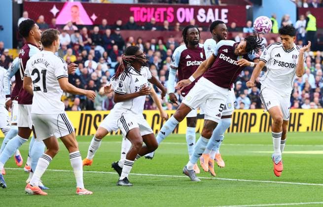 Raul Jimenez of Fulham scores to make it 0-1 Aston Villa v Fulham, Premier League, Football, Villa Park, Birmingham, UK - 28 Sep 2025Birmingham Villa Park United Kingdom EDITORIAL USE ONLY No use with unauthorised audio, video, data, fixture lists, club league logos or live services. Online in-match use limited to 120 images, no video emulation. No use in betting, games or single club league player publications. Copyright: xPaulxCurrie Shutterstockx 15503933cq