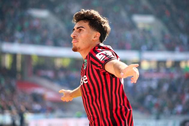 Germany Soccer 2 Bundesliga 2025 26, 7 Matchday Hannover 96 vs Arminia Bielefeld Heinz von Heiden Arena Stadion Hannover Goal celebration Husseyn Chakroun Hannover 96, 14 Hannover Copyright: xAymanxAlahmedx