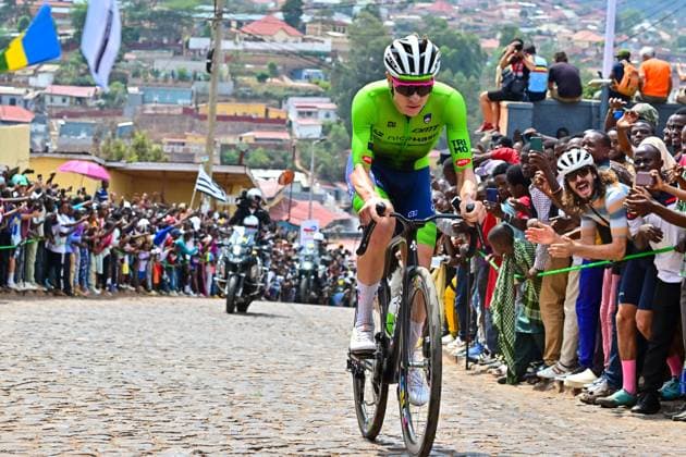 POGAÄaAR Tadej Tadej Pogacar , Slovenia, Slovenia Men Elite Road Race Rwanda 2025 POGAÄaAR Tadej Tadej Pogacar , Slovenia, Slovenia Road Race Men UCI Road World Championships 2025 in Kigali Rwanda 92nd World Championships ME Road Race WC One day race Kigali 267 5km 2025 UCI Road World Championships Kigali Rwanda 28 09 2025