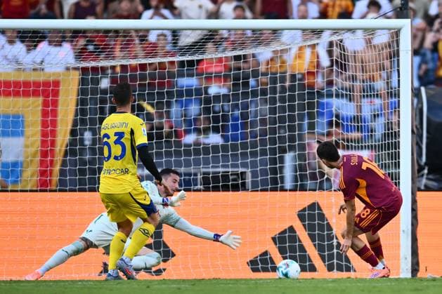Dc Roma 28 09 2025 - campionato di calcio serie A Roma-Hellas Verona foto Domenico Cippitelli Image nella foto: gol Matias Soule 