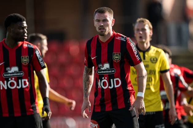 250928 Brommapojkarnas Rasmus Örqvist during the football match in Allsvenskan between Brommapojkarna and Mjällby on September 28, 2025 in Stockholm  Copyright: EMMAxWALLSKOG BB250928EW105