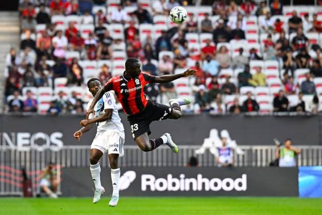 FOOTBALL : OGC Nice VS Paris FC - Ligue 1 McDonald s - 28 09 2025 Antoine Mendy (OGC Nice) - Ligue 1 McDonald™s match between OGC Nice and Paris Football Club on September 28, 2025 at the Allianz Riviera Stadium in Nice. NiceFrance  Copyright: xWilliamxCannarellax