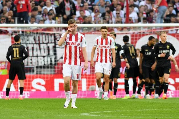 Isak Johannesson (1. FC Koeln) und Joel Schmied (1. FC Koeln) enttaeuscht waehrend des Spiels der Bundesliga zwischen dem 1. FC Köln und VfB Stuttgart, RheinEnergieSTADION am 28. September 2025 in Köln, Deutschland. (Foto von Ralf Treese DeFodi Images) +++ Isak Johannesson (1. FC Koeln) und Joel Schmied (1. FC Koeln) look dejected during the Bundesliga match between 1. FC Köln and VfB Stuttgart at RheinEnergieSTADION on September 28, 2025 in Köln, Germany. (Photo by Ralf Treese DeFodi Images) DFL regulations prohibit any use of photographs as image sequences and or quasi-video. (Photo by Ralf Treese DeFodi Images) Isak Johannesson 1 FC Koeln and Joel Schmied 1 FC Koeln dejected during the Bundesliga match between 1 FC Köln and VfB Stuttgart, RheinEnergieSTADION on September 28, 2025 in Cologne, Germany Photo by Ralf Treese DeFodi Images Isak Johannesson 1 FC Koeln and Joel Schmied 1 FC Koeln look dejected during the Bundesliga match between 1 FC Köln and VfB Stuttgart at RheinEnergieSTADION on September 28, 2025 in Köln, Germany Photo by Ralf Treese DeFodi Images DFL regulations prohibit any use of photographs as image sequences and or quasi video Photo by Ralf Treese DeFodi Images