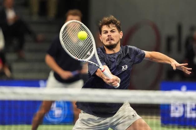 TENNIS : CO Met Orleans Open 2025 - Finale - ATP, Tennis Herren Challenger Tour 125 - 28 09 2025 Luca Sanchez (FRA) during the CO Met OrlÃ ans Open 2025 final, ATP Challenger Tour 125 tennis tournament on 28 September 2025 at CO Met Arena in OrlÃ ans, France - Photo Alexandre Martins Psnewz  Copyright: xALEXANDRExMARTINSx