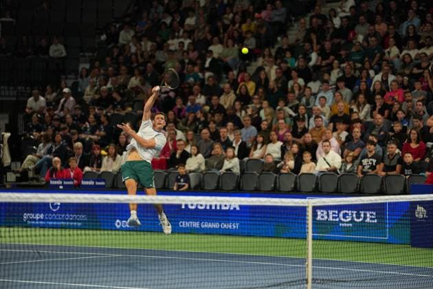 TENNIS : CO Met Orleans Open 2025 - Finale - ATP, Tennis Herren Challenger Tour 125 - 28 09 2025 josh Paris (GBR) during the CO Met OrlÃ ans Open 2025 final, ATP Challenger Tour 125 tennis tournament on 28 September 2025 at CO Met Arena in OrlÃ ans, France - Photo Alexandre Martins Psnewz  Copyright: xALEXANDRExMARTINSx