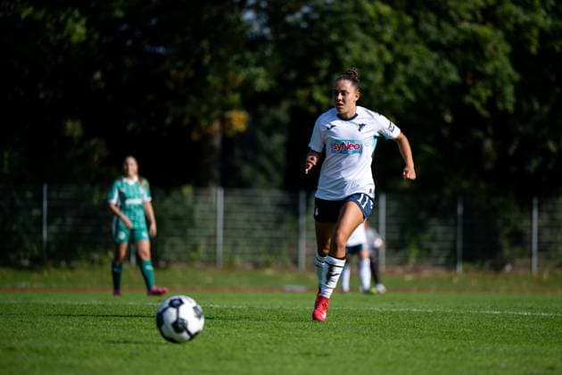Linda Natter TSG Hoffenheim, 11 on the ball, GER, SpVgg Greuther Fuerth vs TSG 1899 Hoffenheim, Soccer Women DFB Cup, 1 Round, Season 2025 2026, 28 09 2025 GER, SpVgg Greuther Fuerth vs TSG 1899 Hoffenheim, Soccer Women DFB Cup, 1 Round, Season 2025 2026, 28 09 2025 Fuerth Copyright: xEibner-Pressefoto Memmlerx EP_MMR