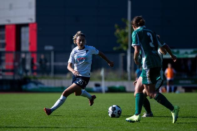 Janna Grimm TSG Hoffenheim, 26 on the ball, GER, SpVgg Greuther Fuerth vs TSG 1899 Hoffenheim, Soccer Women DFB Cup, 1 Round, Season 2025 2026, 28 09 2025 GER, SpVgg Greuther Fuerth vs TSG 1899 Hoffenheim, Soccer Women DFB Cup, 1 Round, Season 2025 2026, 28 09 2025 Fuerth Copyright: xEibner-Pressefoto Memmlerx EP_MMR