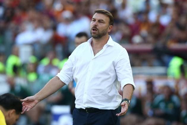 28.09.2025 Roma vs Verona (Serie A) Calcio; 5Â° Giornata& xD;Nella foto: Paolo Zanetti& xD;(Foto Gino Mancini)  Copyright: xGinoxMancini IPAxSportx xipa-agency.netx xx IPA_65878537 IPA_Agency_IPA65878537