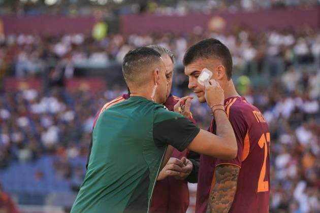 CALCIO - Serie A - AS Roma vs Hellas Verona FC during the 5th day of the Serie A Championship between A.S. Roma vs Hellas Verona F.C. at the Olympic Stadium, Rome, italy on 28 September 2025 Rome Italy  Copyright: xIPAxSport ABACAx
