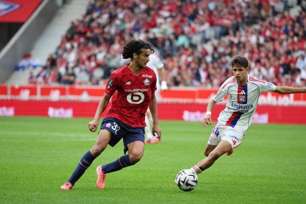 FOOTBALL : LOSC Lille vs Olympique Lyonnais - Ligue 1 J6 - 28 09 2025 Ayyoub BOUADDI (LOSC Lille) lors du match LOSC Lille vs Olympique Lyonnais, Ligue 1 J6, Decathlon Arena stade Pierre Mauroy, le 28 septembre 2025 - photo Laurent Sanson PsnewZ  Copyright: xLaurentxSANSONx xPsnewZx