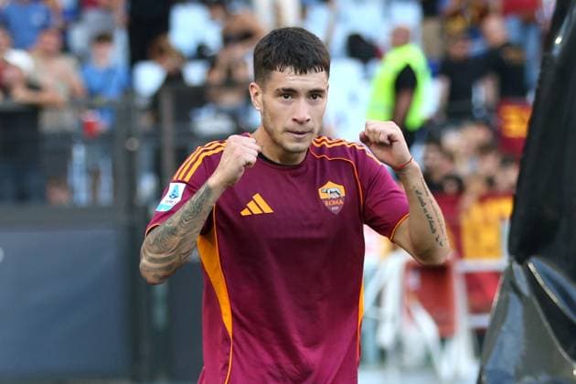 28.09.2025 Roma vs Verona (Serie A) Calcio; 5Â° Giornata& xD;Nella foto: Matias Soule esulta& xD;(Foto Gino Mancini)  Copyright: xGinoxMancini IPAxSportx xipa-agency.netx xx IPA_65878720 IPA_Agency_IPA65878720