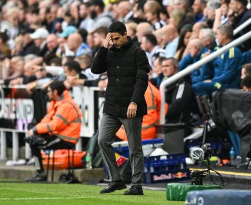 Mikel Arteta manager of Arsenal Newcastle United v Arsenal, Premier League, Football, St James Park, Newcastle, UK - 28 Sep 2025Newcastle St James Park United Kingdom EDITORIAL USE ONLY No use with unauthorised audio, video, data, fixture lists, club league logos or live services. Online in-match use limited to 120 images, no video emulation. No use in betting, games or single club league player publications.  Copyright: xRichardxLee Shutterstockx 15503935bf