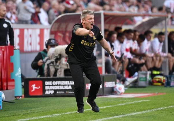 Coach Lukas Kwasniok 1 FC Koeln 28 09 2025, Football 1 Bundesliga, Season 2025 2026, 5 Matchday, 1 FC Köln VfB Stuttgart DFL regulations prohibit any use of photographs as image sequences and or quasi video Koeln RheinEnergieStadion Nordrhein Westfalen Germany Team2
