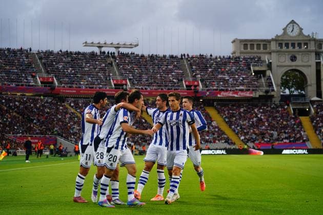 during the La Liga EA Sports match between FC Barcelona, Barca and Real Sociedad played at Lluis Companys Stadium on September 28 2025 in Barcelona, Spain. (Photo by Bagu Blanco PRESSIN) Copyright: xBaguxBlancox xPRESSINx