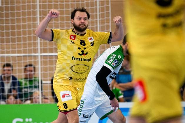 Backngang 2 HBL 25 26 HC Oppenweiler Backnang HSG Krefeld Christopher Klasmann Krefeld Backnang Murrtal Arena Baden Württemberg Germany
