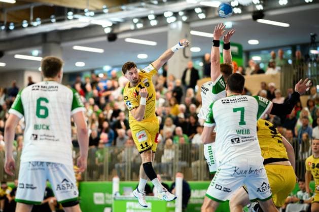 Backngang 2 HBL 25 26 HC Oppenweiler Backnang HSG Krefeld Lucas Schneider Krefeld Backnang Murrtal Arena Baden Württemberg Germany