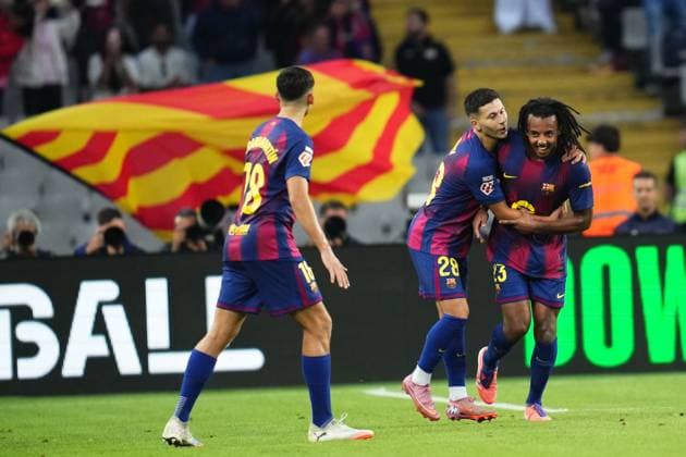 during the La Liga EA Sports match between FC Barcelona, Barca and Real Sociedad played at Lluis Companys Stadium on September 28 2025 in Barcelona, Spain. (Photo by Bagu Blanco PRESSIN) Copyright: xBaguxBlancox xPRESSINx