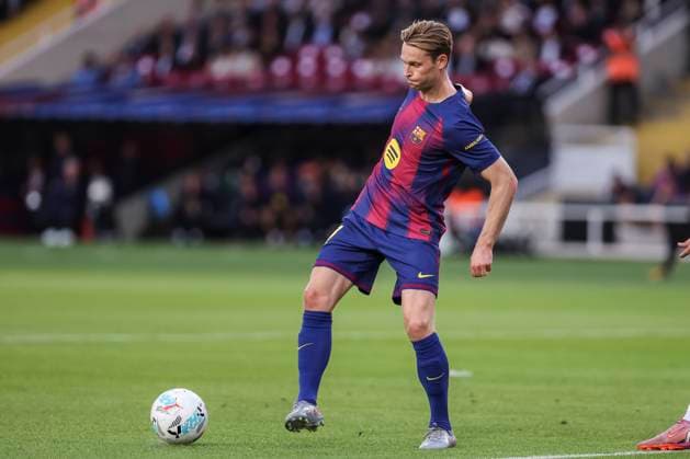 September 28, 2025, Barcelona, Barcelona, SPAIN: Frenkie de Jong of FC Barcelona, Barca in action during the Spanish league, La Liga EA Sports, football match played between FC Barcelona and Real Sociedad at Estadi Olimpic Lluis Companys on September 28, 2025 in Barcelona, Spain. Barcelona SPAIN - ZUMAa181 20250928_zaa_a181_172 Copyright: xJavierxBorregox