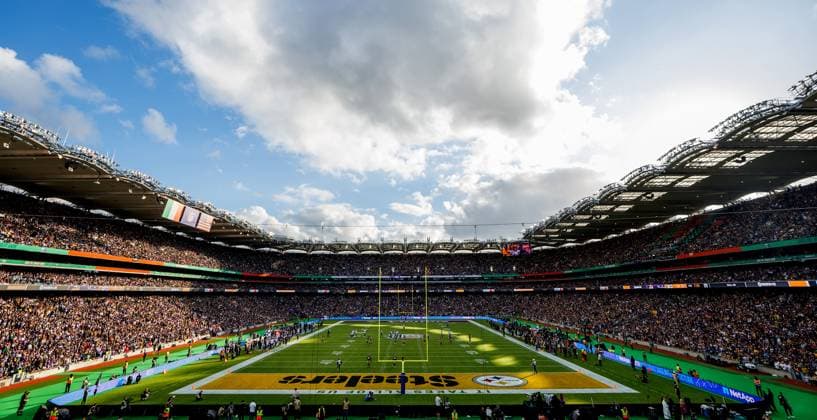 NFL, American Football Herren, USA Week 4, Croke Park, Dublin 28 9 2025 Pittsburgh Steelers vs Minnesota Vikings A view of the the game A view of the the game 28 9 2025  Copyright: x INPHO JamesxCrombiex JCF20541-CR3